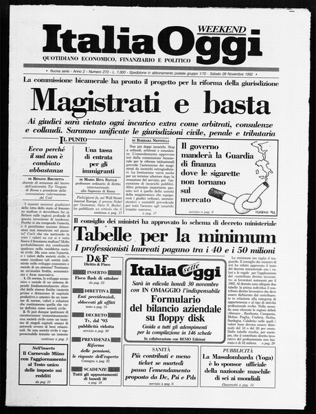 Italia oggi : quotidiano di economia finanza e politica